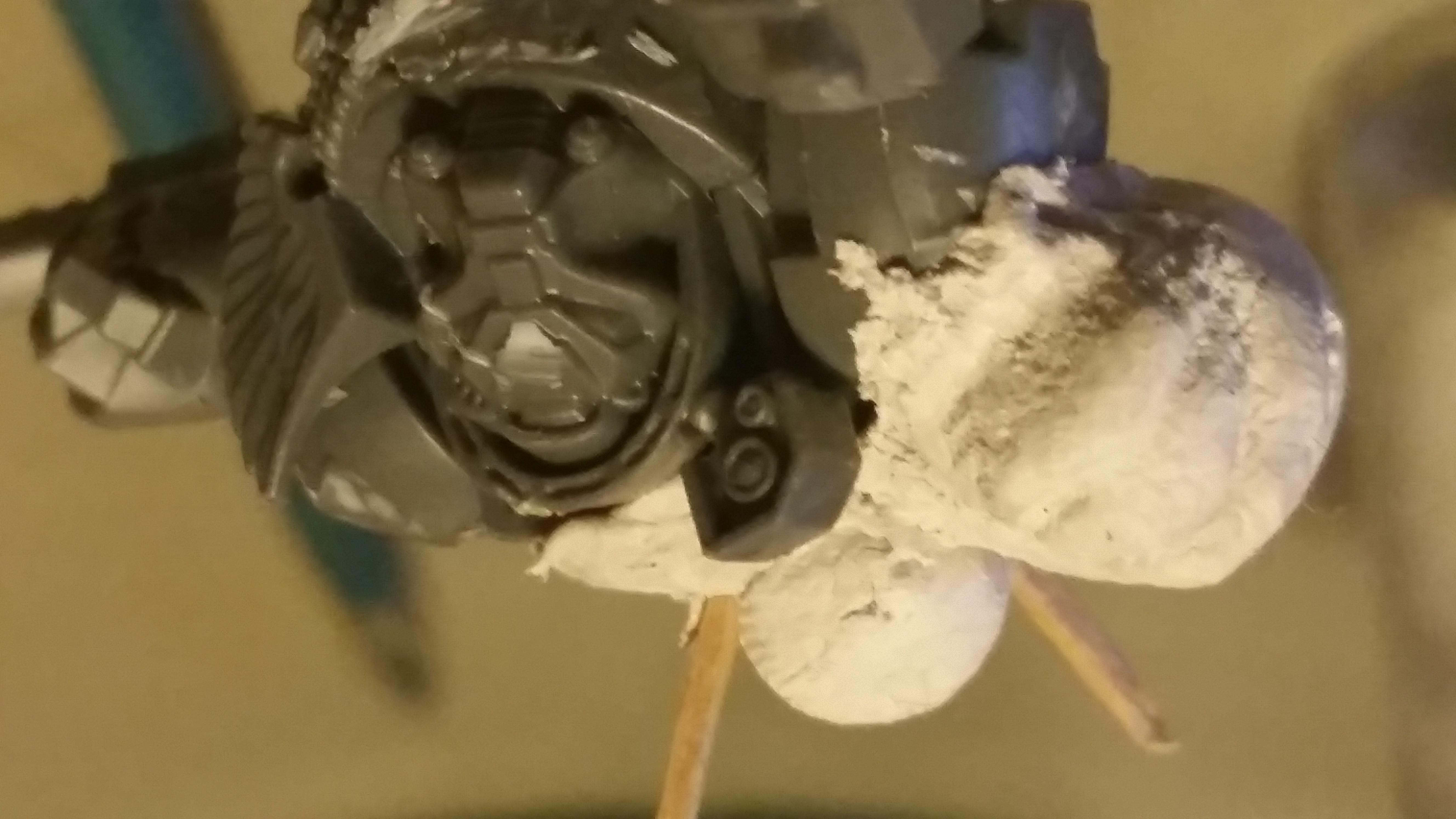 Terminator I did up with some epoxy. I like to think that every trip to the warp means something gross latching onto them. The more trips the bigger it gets