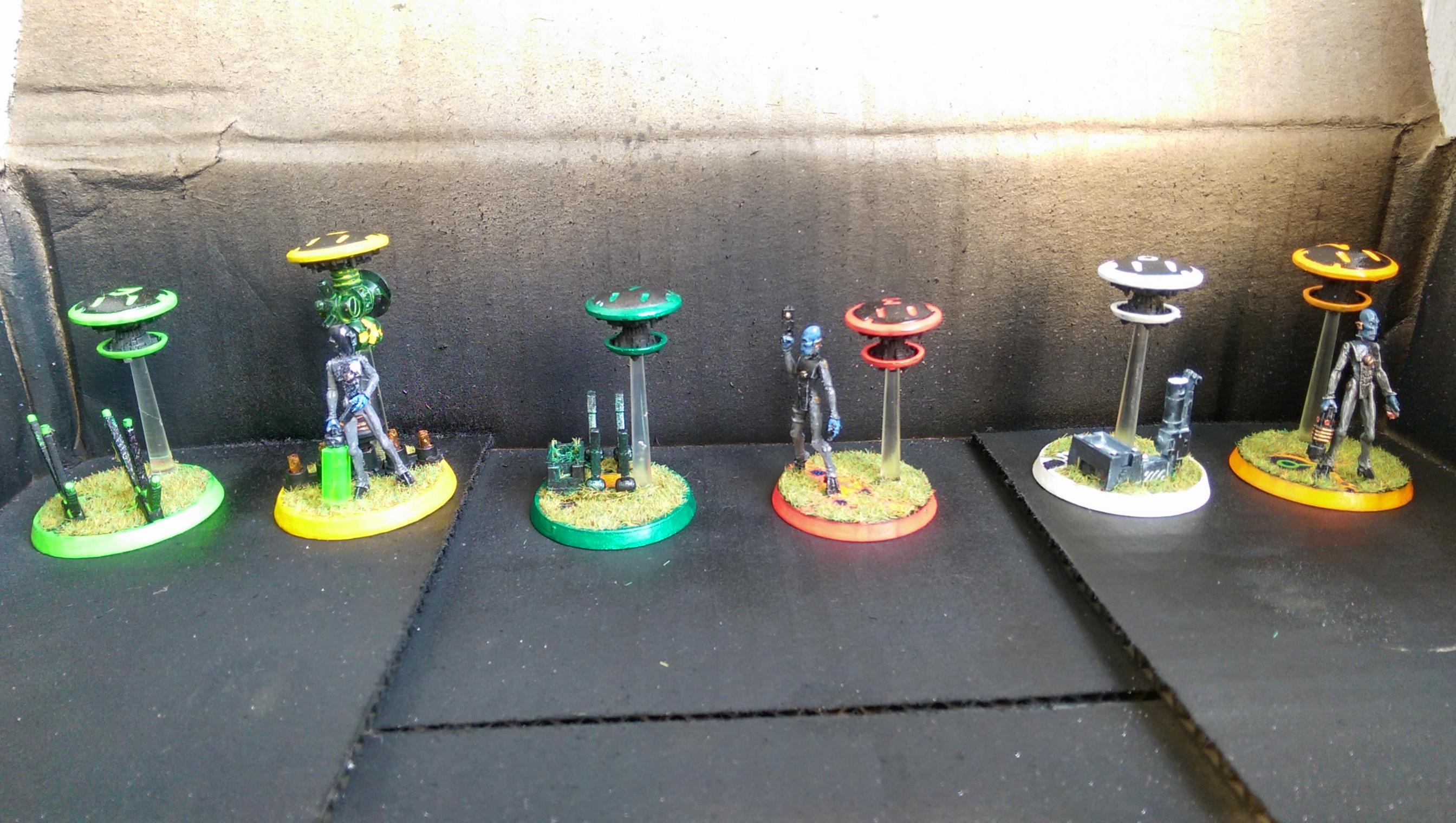 Amry, Empire, Markers, Neon, Objective Marker, Tau, Tron, Warhammer 40,000, Work In Progress