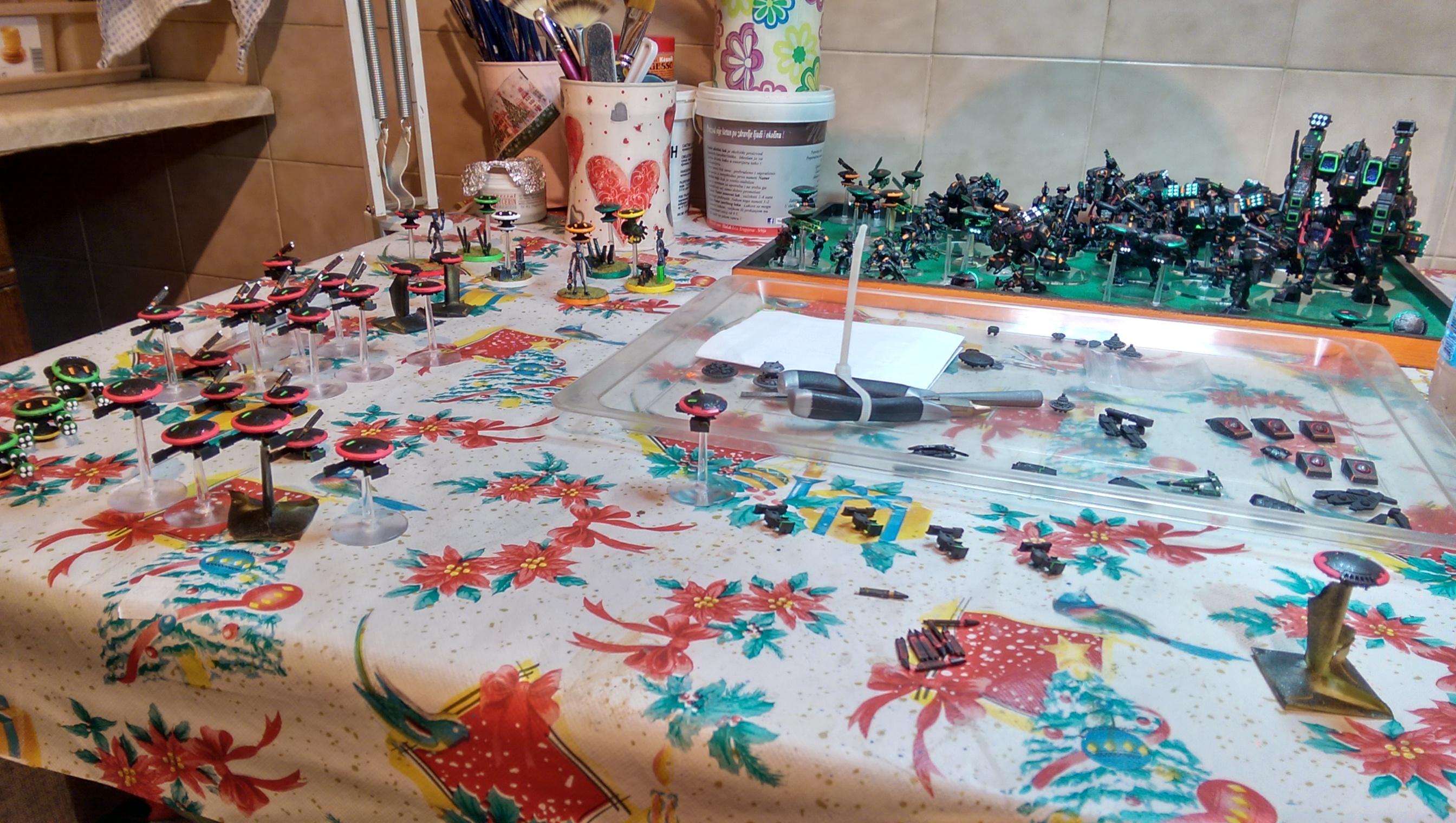 Amry, Empire, Markers, Neon, Objective Marker, Tau, Tron, Warhammer 40,000, Work In Progress
