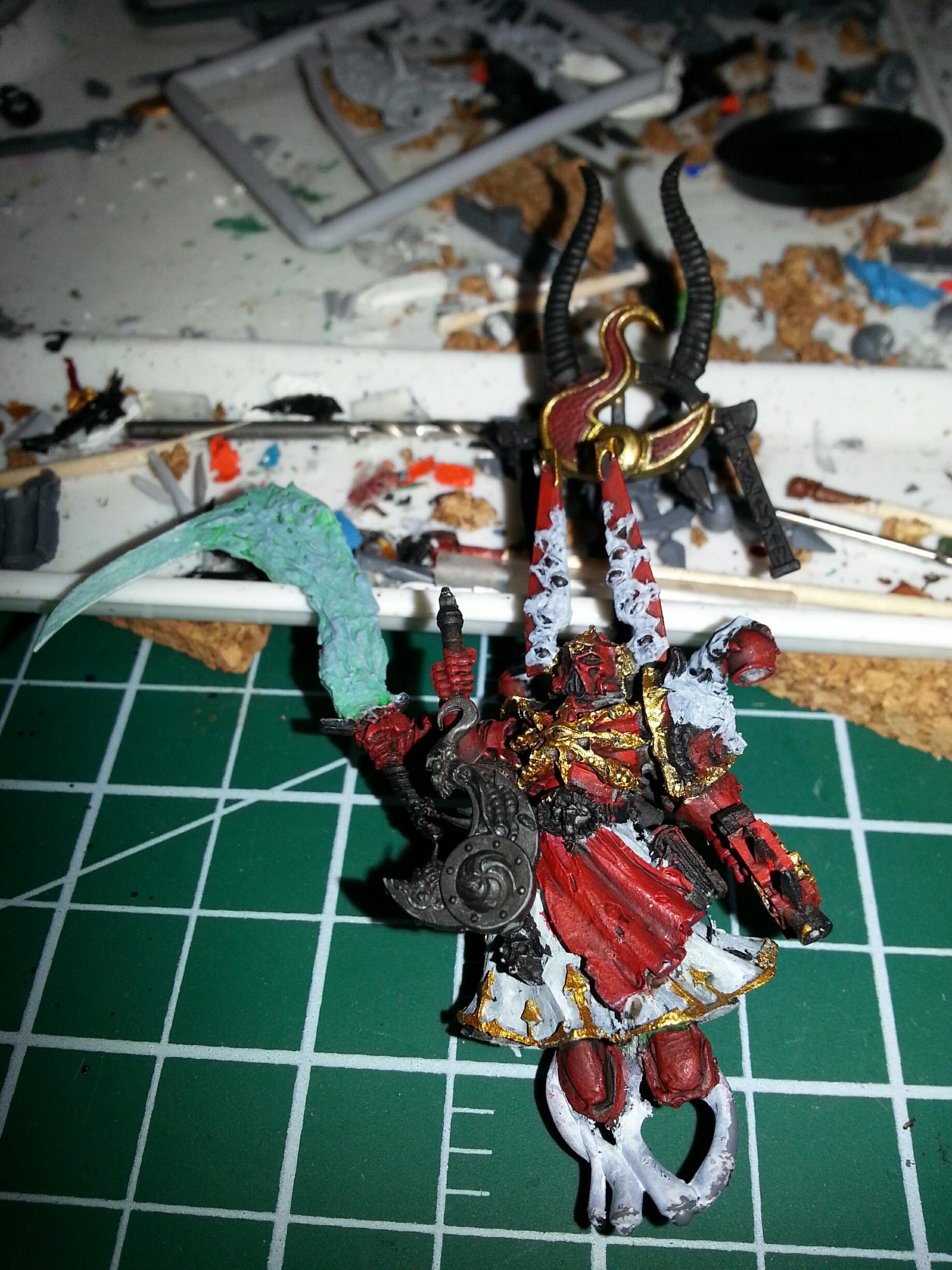 Chaos Lord, Conversion, Crimson Slaughter, Tzeentch, Work In Progress