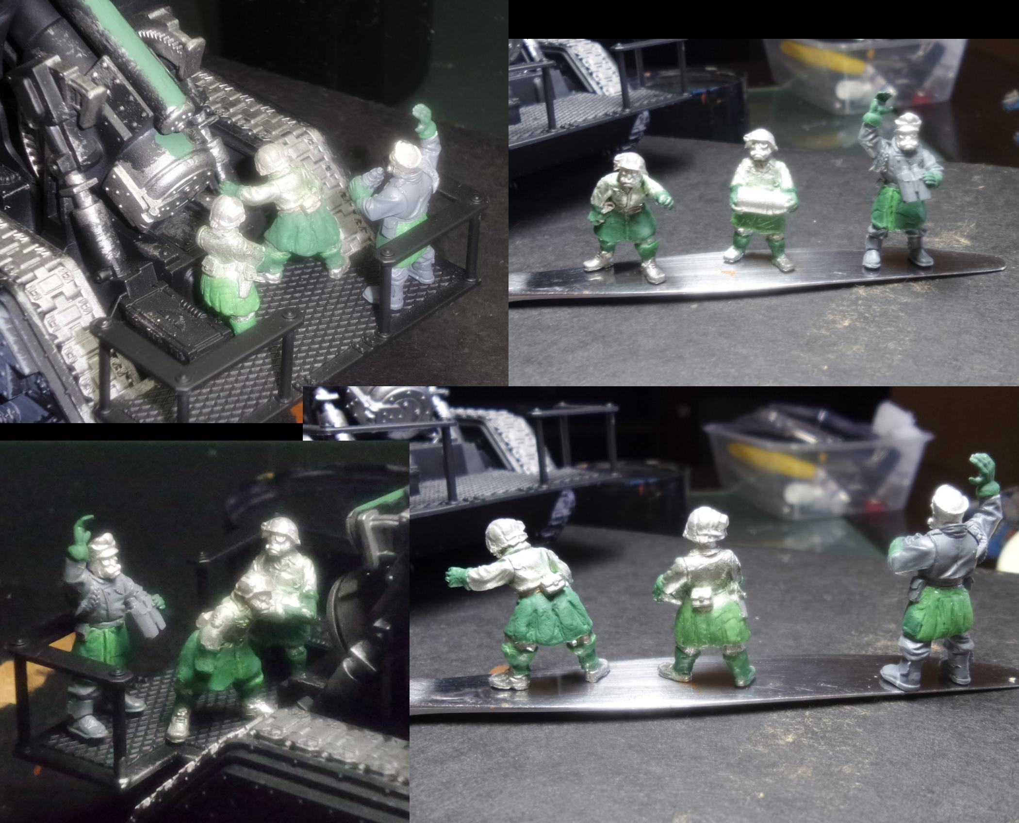 Basilisk Crew, Liquid Greenstuff, Sculpting, Steel Legion