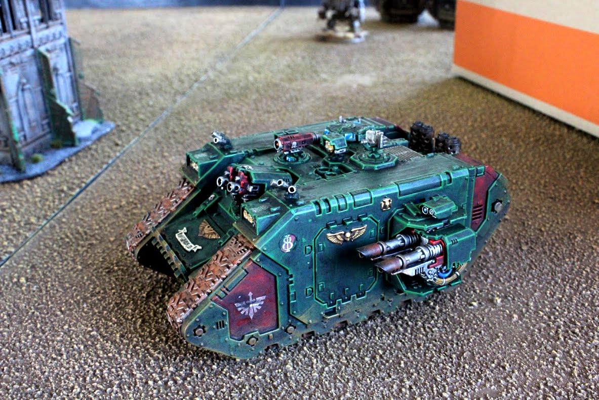 Clyde Frog, Dark Angels, Land Raider, Siege Vanguard, Space Marines, Tank