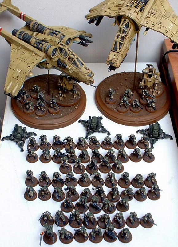 Astra Militarum, Captain Brown, Drop Sentinels, Drop Troops, Elysian, Elysian Drop Troop Army, Imperial Guard, Pcs, Sentry Guns, Special Weapon Squads, Valkyrie, Veteran, Vulture