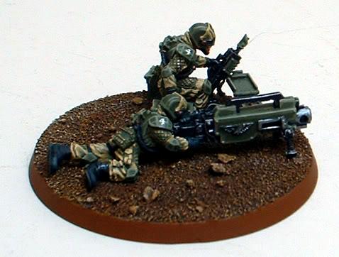 Astra Militarum, Captain Brown, Drop Troops, Elysian, Elysian Drop Trooper Heavy Bolter Team, Imperial Guard