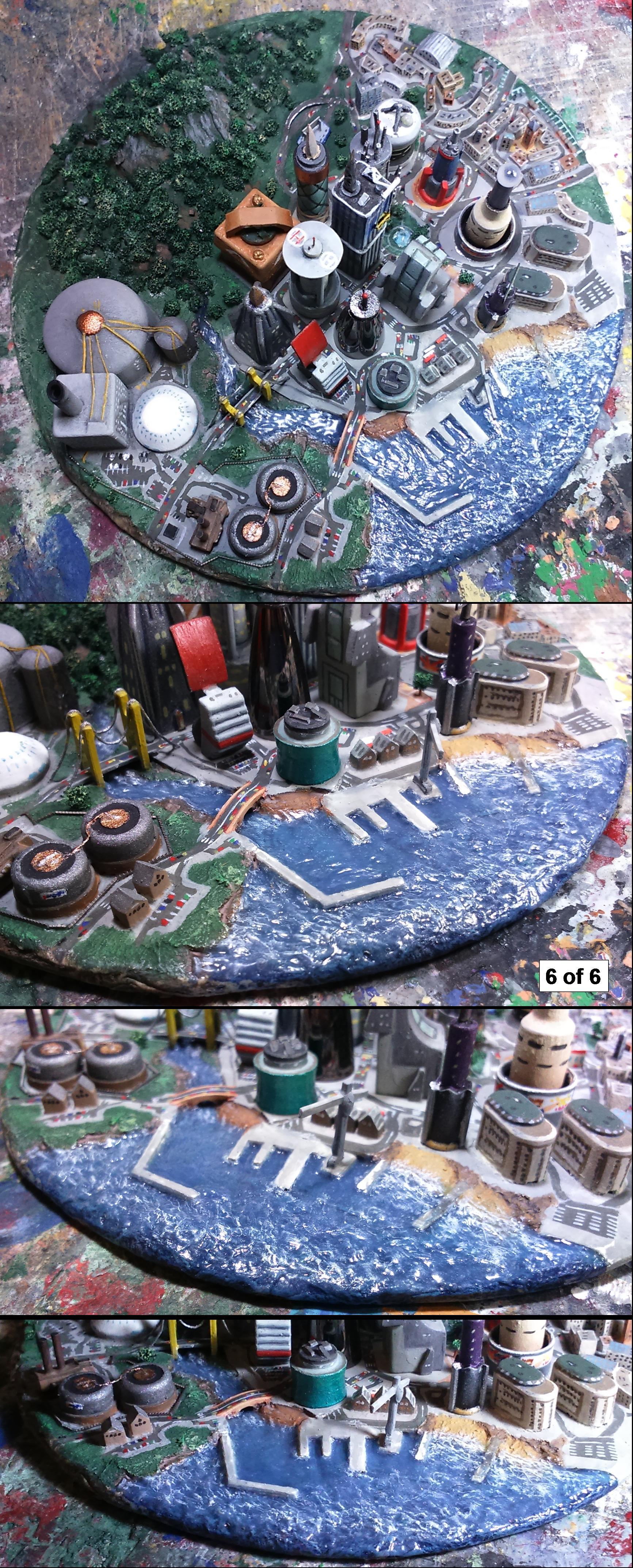 Cd, City, Miniature, Terrain