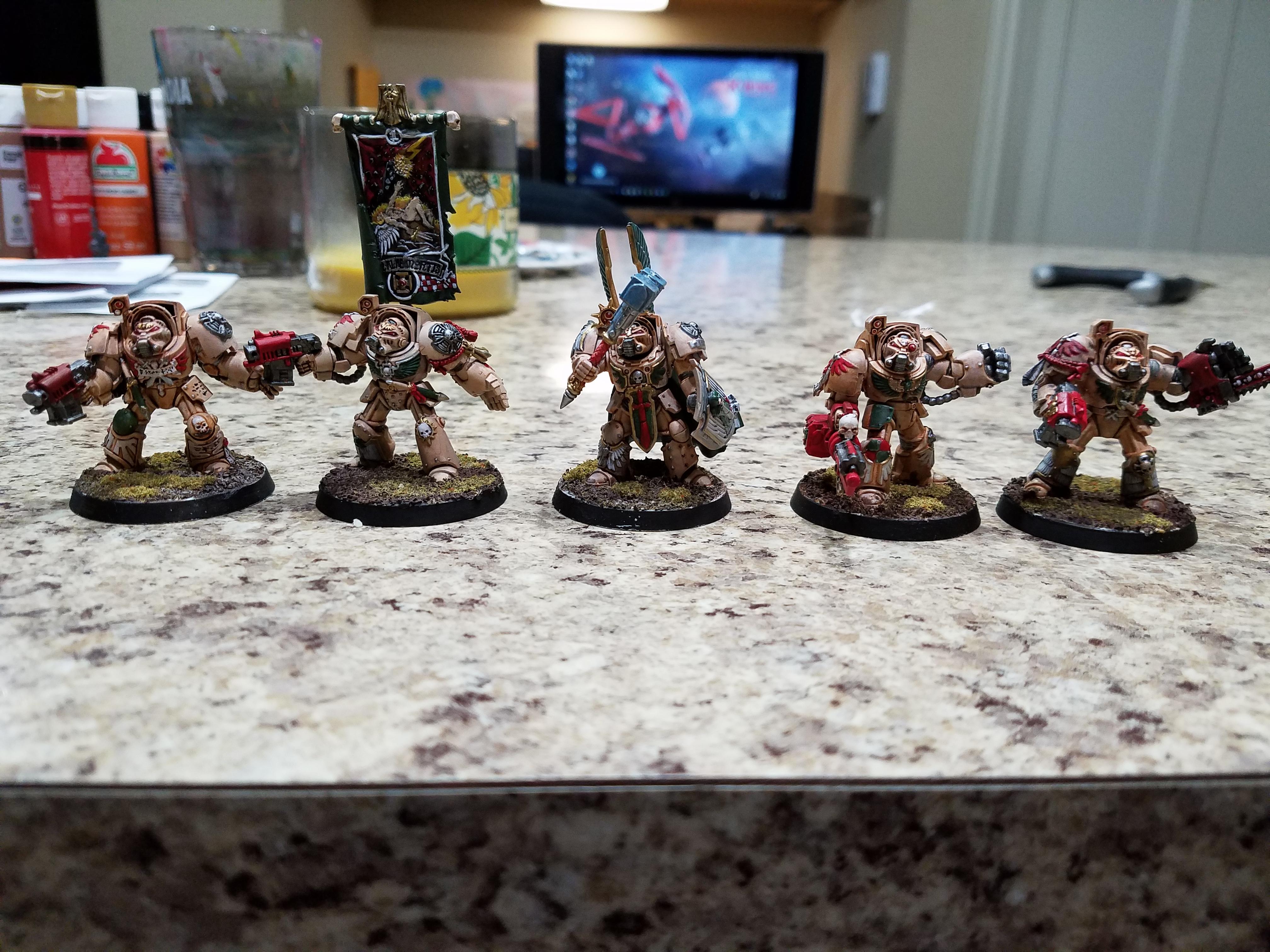 Command Squad, Dark Angels, Deathwing, Space Marines, Terminator Armor