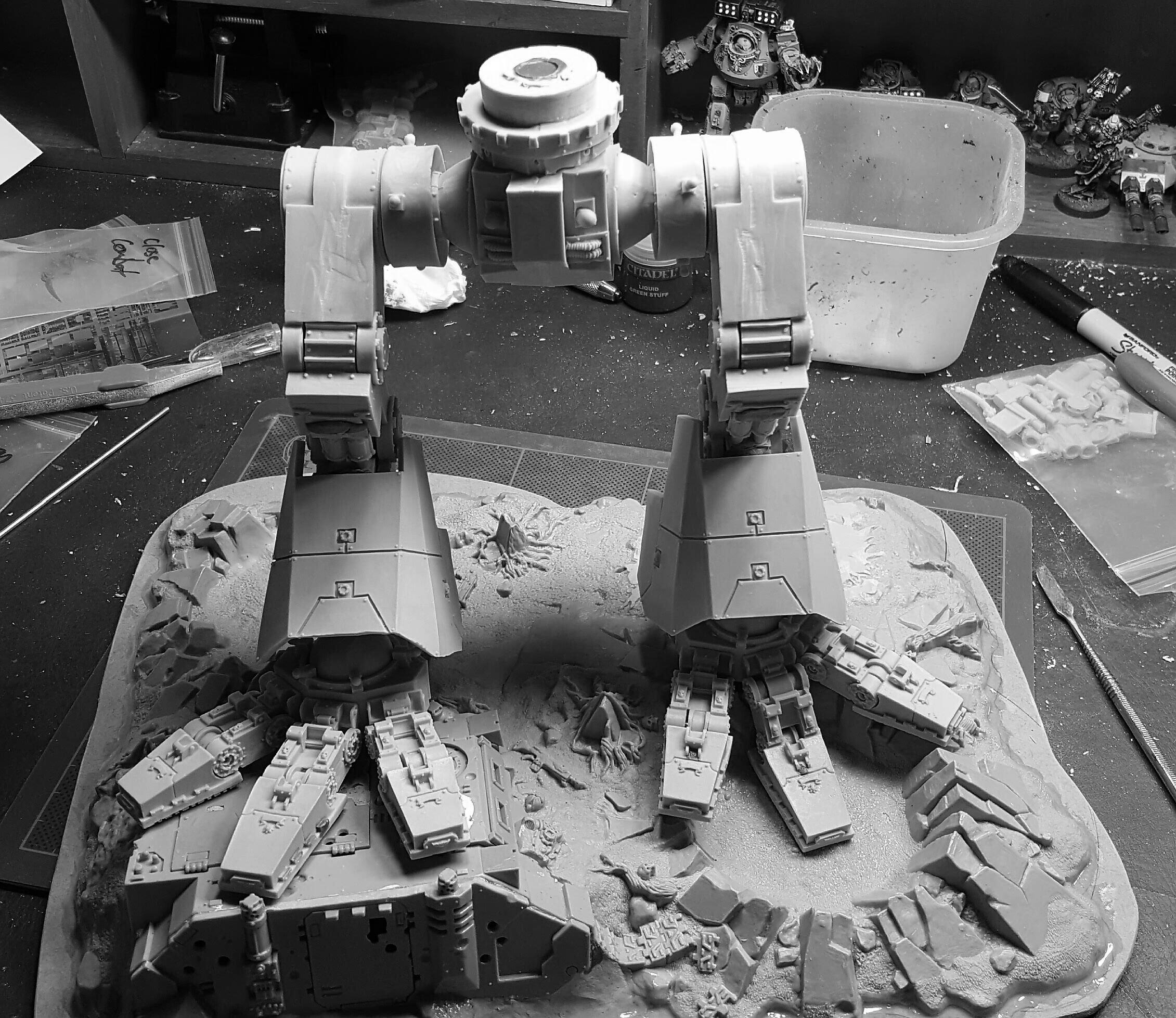 Warhound Titan Legs WIP 1