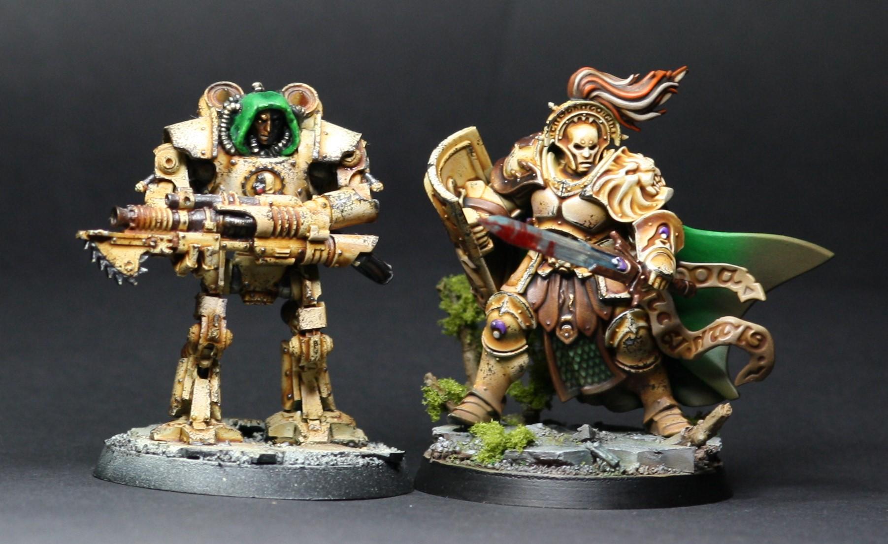 Silver tower Knight questor and Thallax comparison