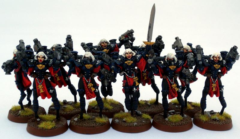Adepta Sororitas, Adepta Sororitas Sisters Of Battle, Captain Brown, Seraphim Squad