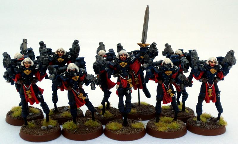 Adepta Sororitas, Adepta Sororitas Sisters Of Battle, Captain Brown, Seraphim Squad