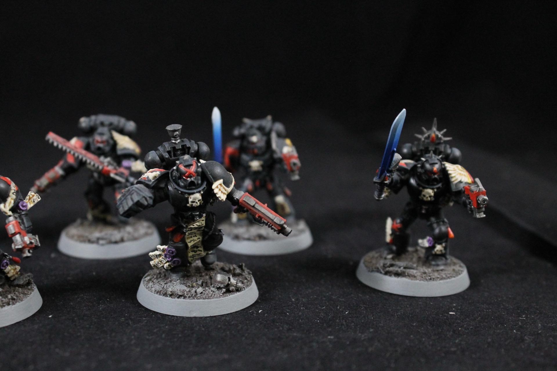 Black Armorm, Black Rage, Blood Angels, Commision, Death Company, Power Weapons, Professional, Red