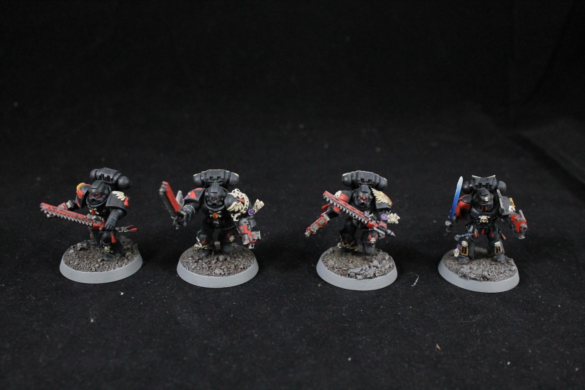 Black Armorm, Black Rage, Blood Angels, Commision, Death Company, Power Weapons, Professional, Red
