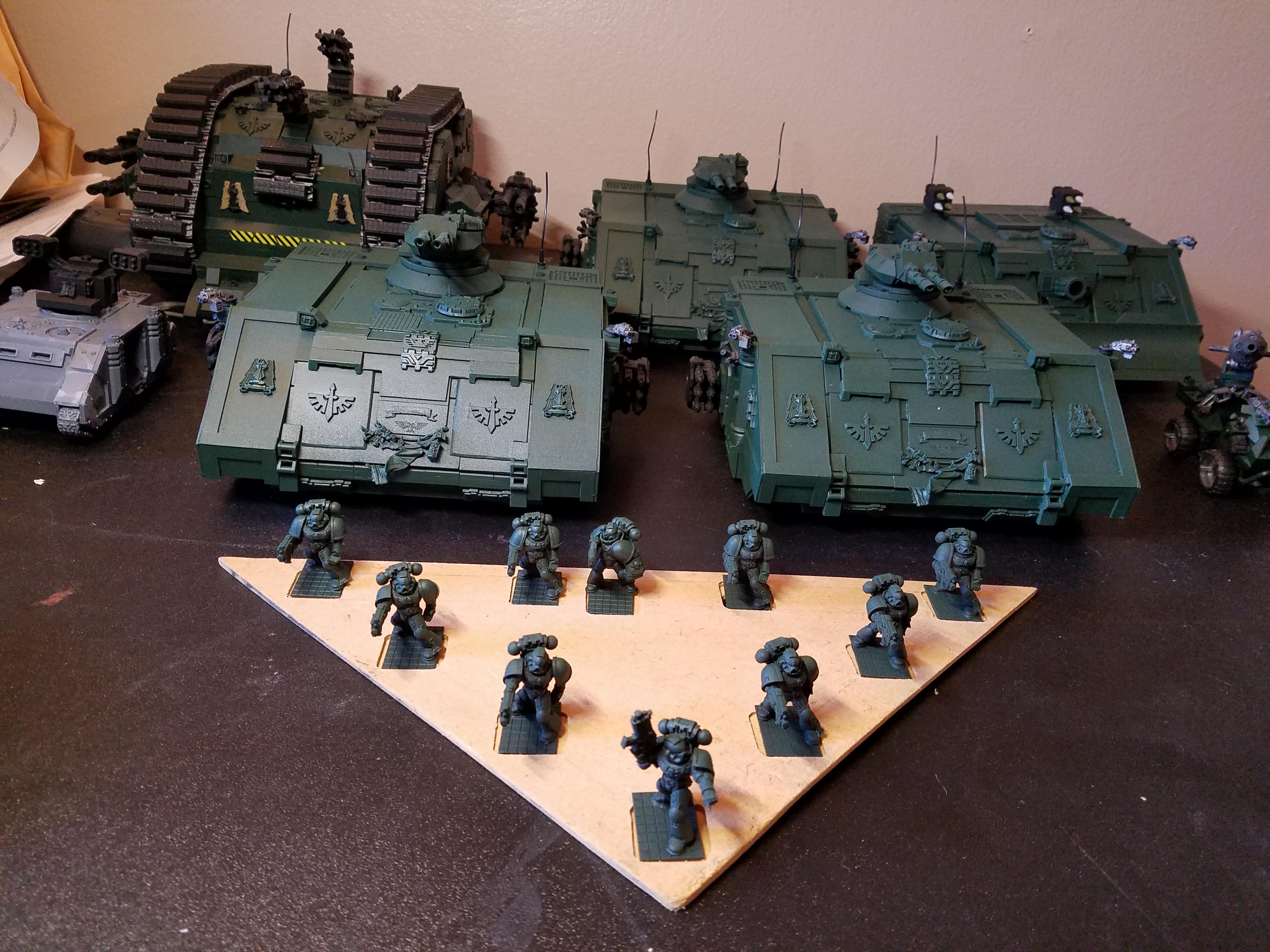 Dark Angels, Land Raider, Razorback, Rhino, Space Marines, True Scale