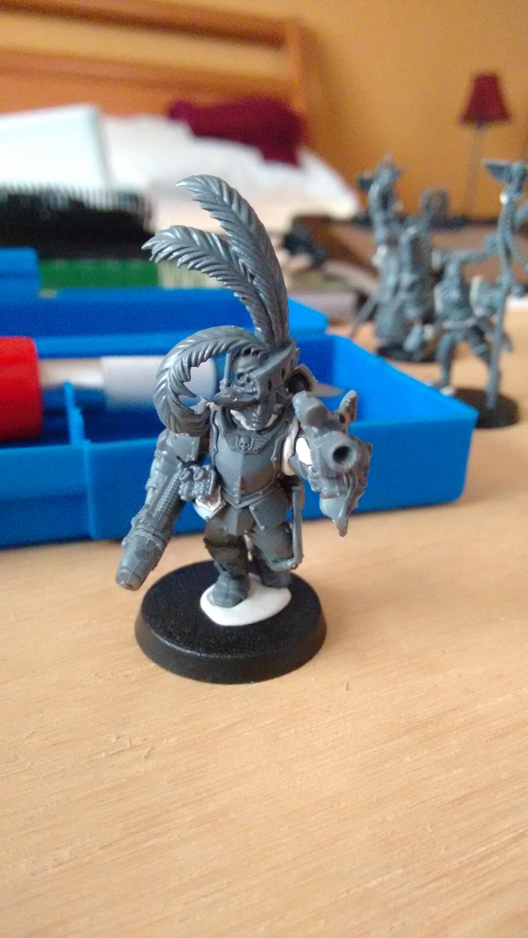 A nobleman turned to serving in the Astra Militarum