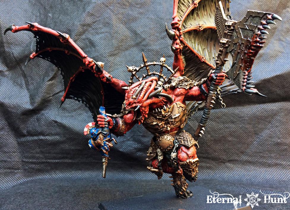 30k, Angron, Chaos, Chaos Daemons, Chaos Space Marines, Conversion, Daemon Prince, Daemon-primarch, Daemons, Horus Heresy, Khorne, Primarch, Warhammer 40,000, World Eaters