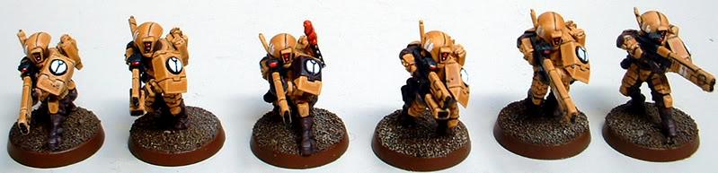 Captain Brown, Pulse Rifles, Tau Firewarriors, Tau Sept Army