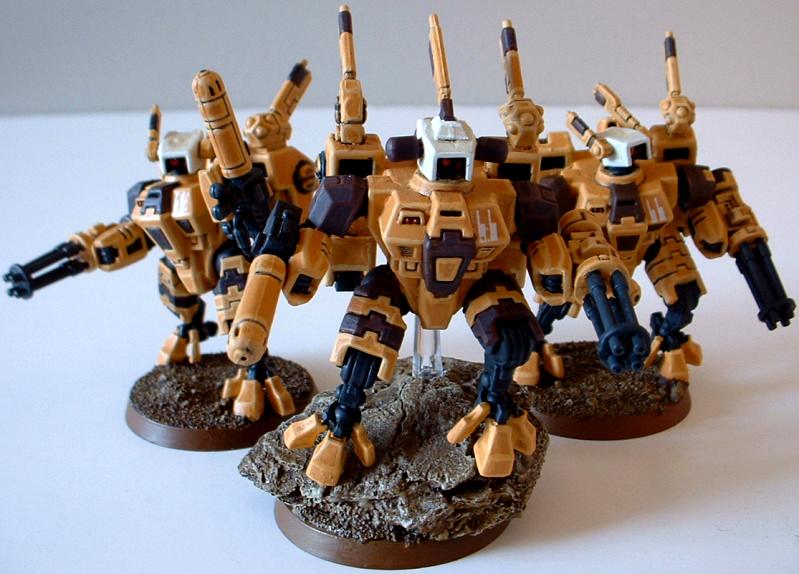 Captain Brown, Crisis Commander And Bodyguards, Tau Sept Army
