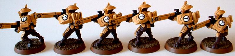 Captain Brown, Pulse Rifles, Tau Firewarriors, Tau Sept Army