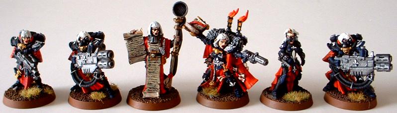 Adepta Sororitas, Adepta Sororitas Sisters Of Battle, Captain Brown, Sisters Command Squad, Sisters Of Battle
