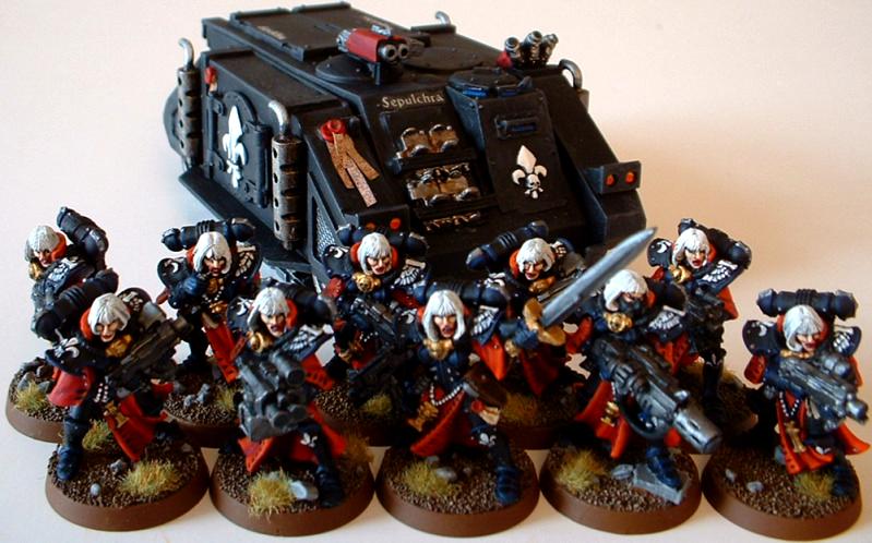 Adepta Sororitas, Captain Brown, Rhino And Sisters Squad, Sisters Of Battle