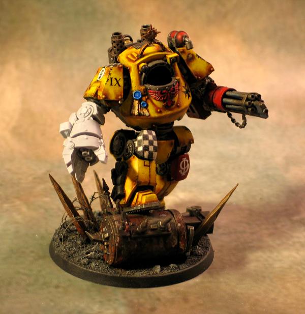 Contemptor Dreadnought, Imperial Fists, Kheres Pattern Assault Cannon