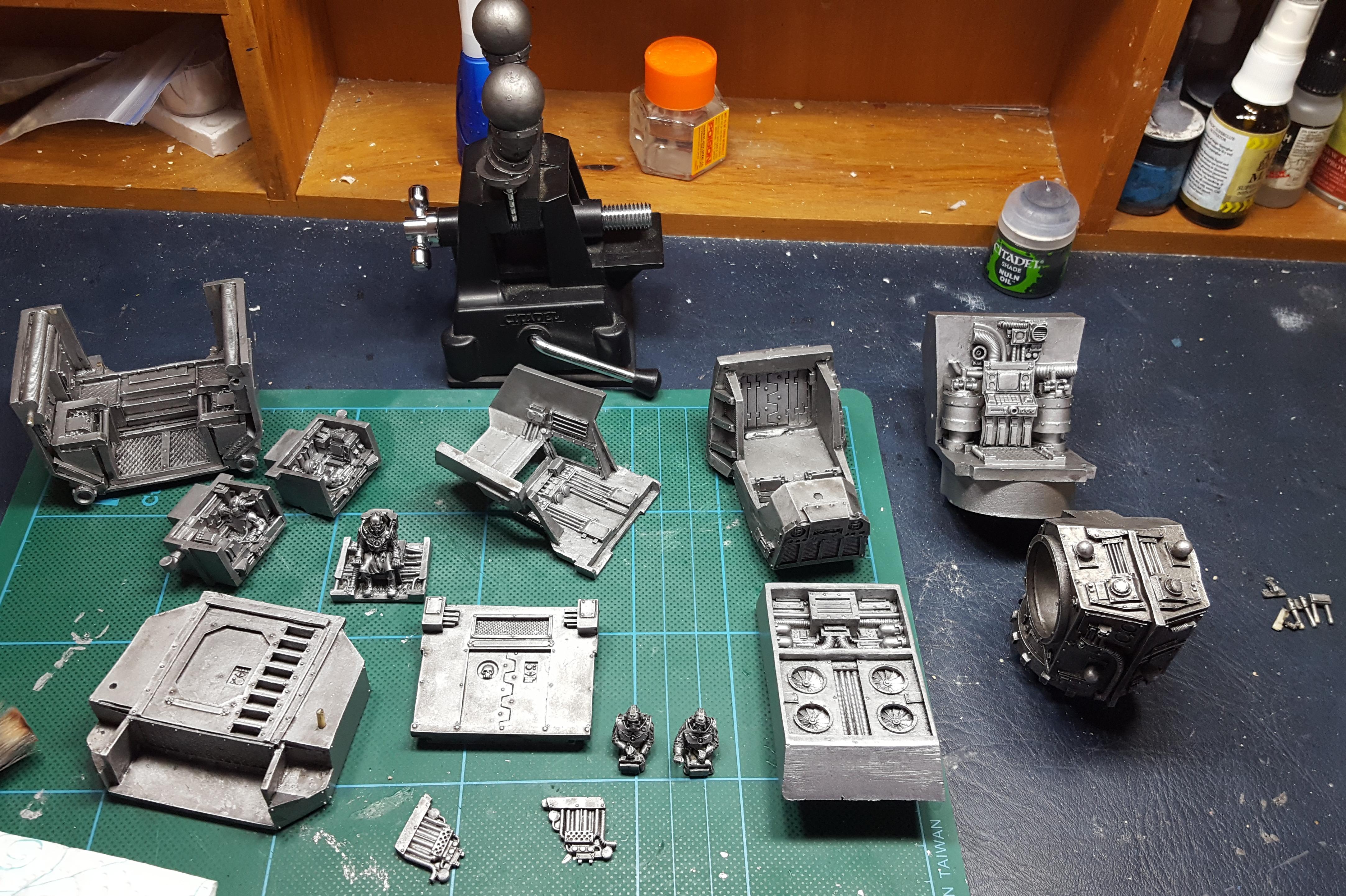 Warhound Titan Interior Metals WIP 2