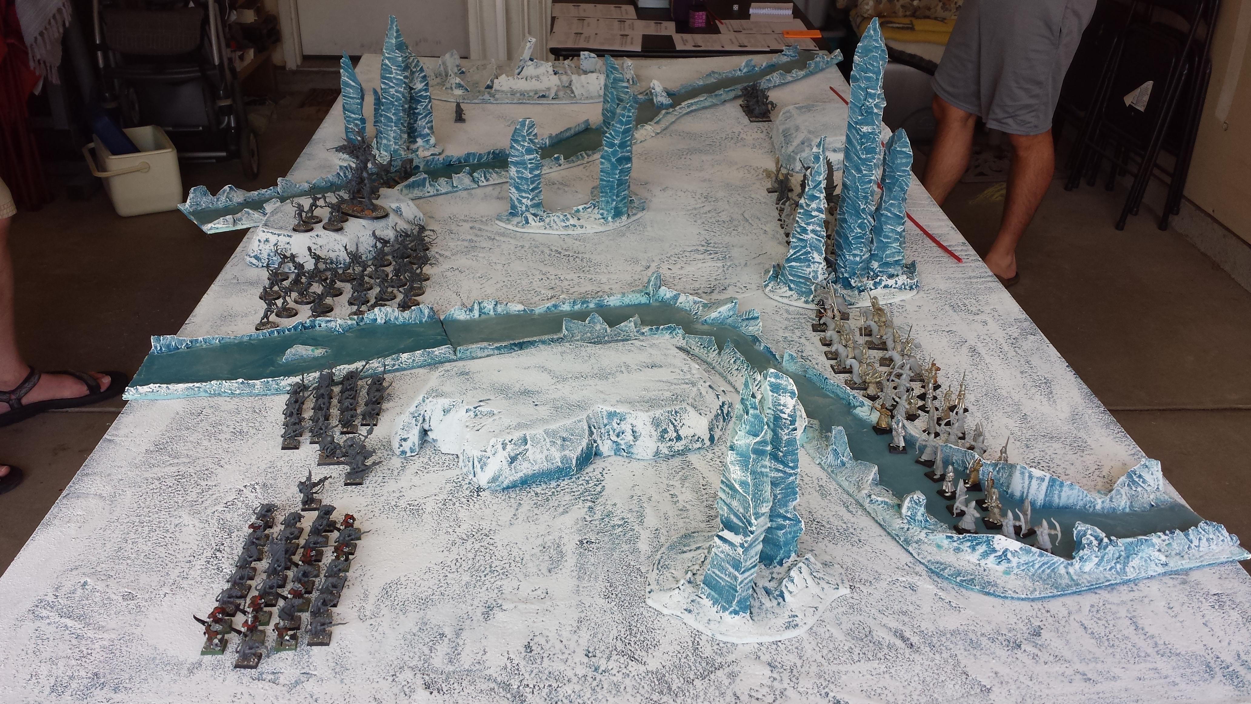Aelf, Age Of Sigmar, Battle, Ice Terrain, Skaven, Sylvaneth
