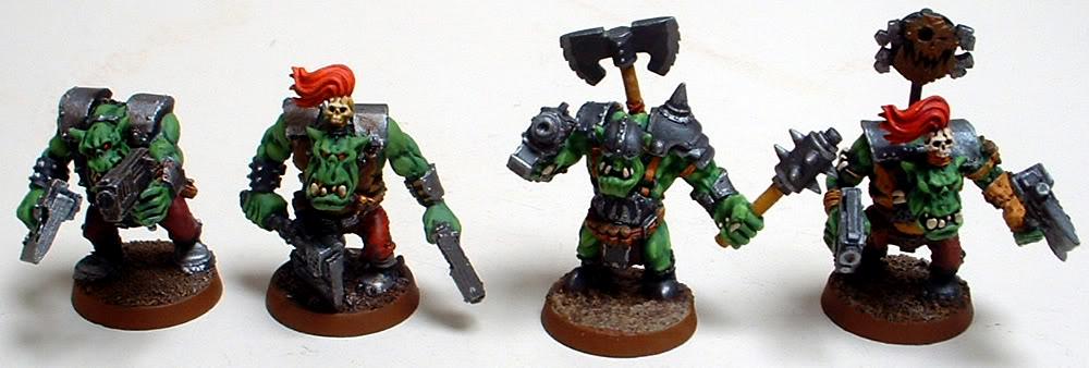 Captain Brown, Gretchin, Nob, Orks, Waaagh