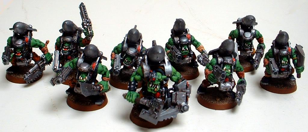 Captain Brown, Gretchin, Orks, Stormboyz, Waaagh