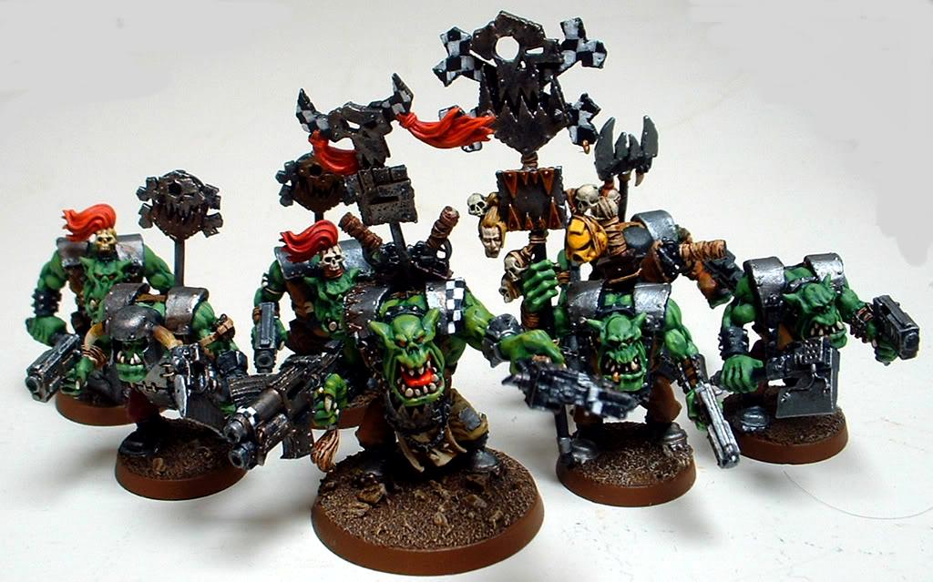Captain Brown, Gretchin, Orks, Waaagh, Warboss And Nobz
