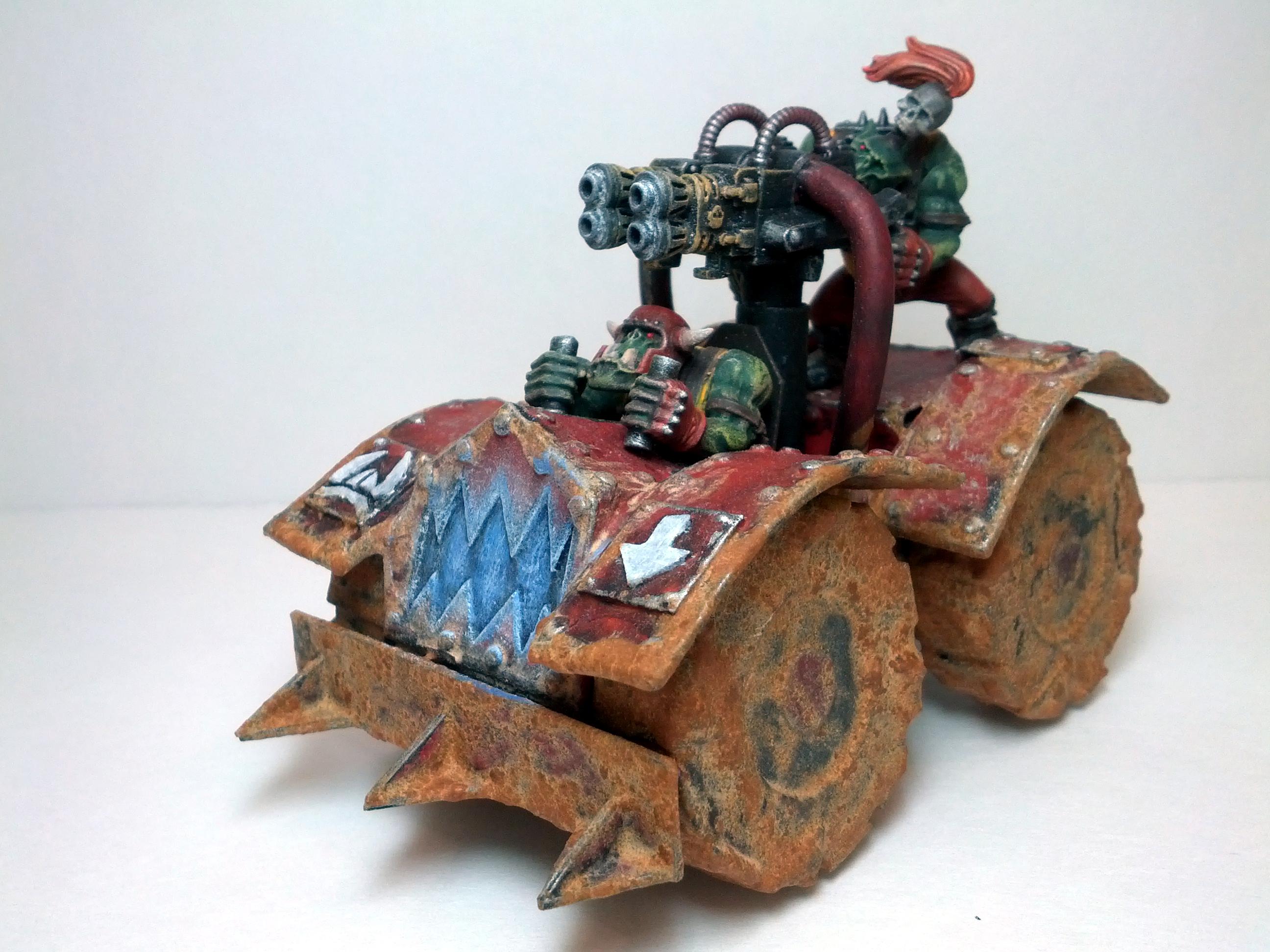Mud, Orks, Plasma Effect, Scratch Build, Skorcha, Skorcha Buggy, Warbuggy, Warhammer 40,000, Weathered