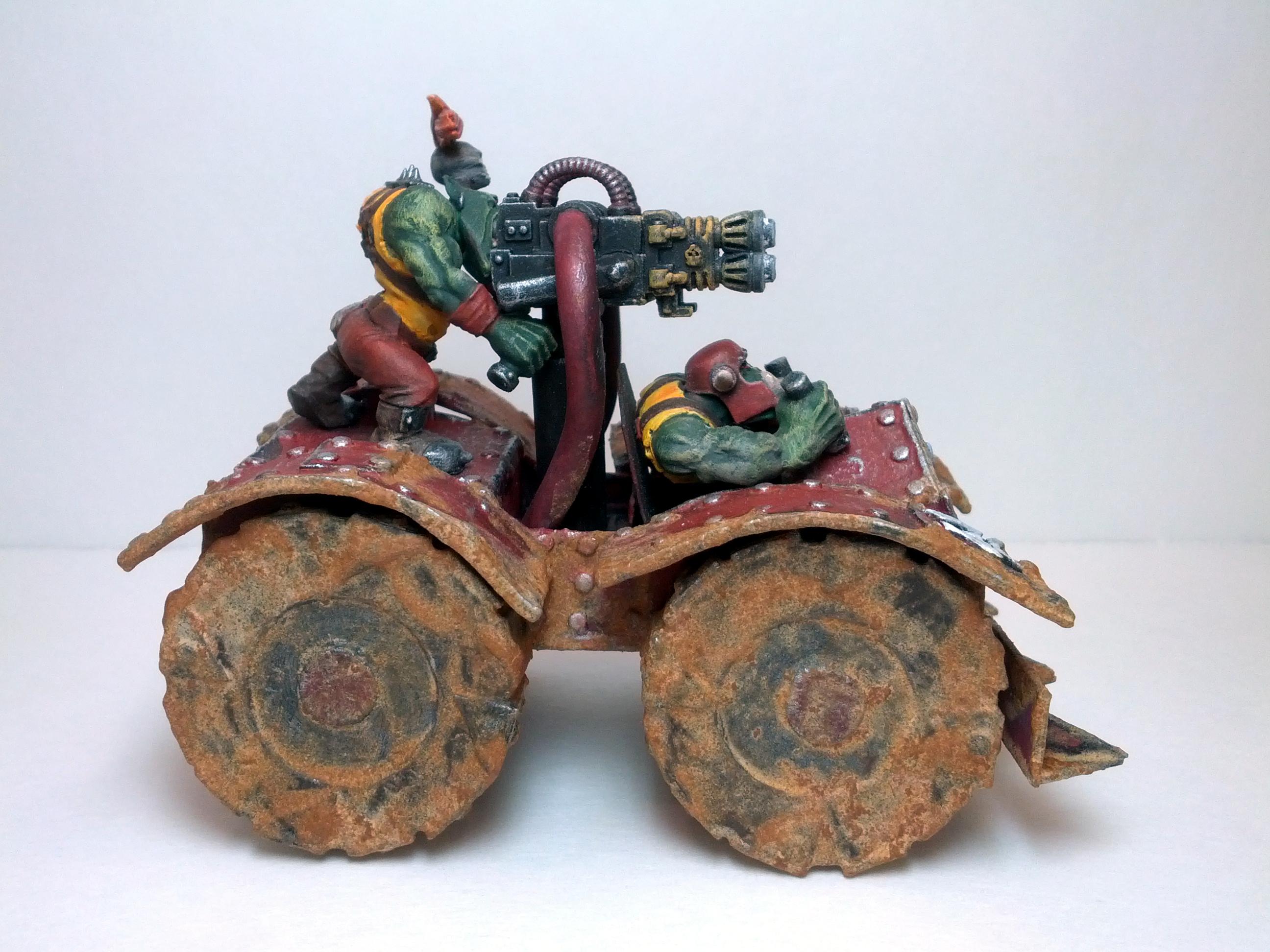 Mud, Orks, Scratch Build, Skorcha, Skorcha Buggy, Warbuggy, Warhammer 40,000, Weathered