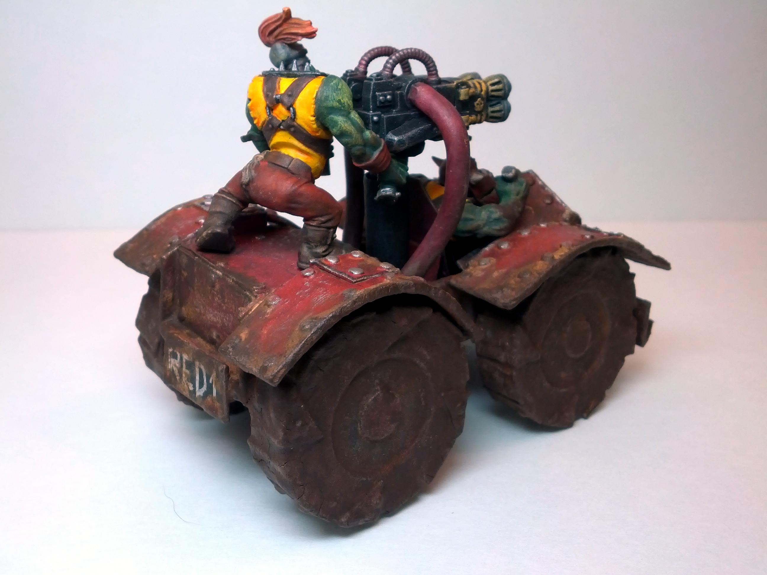 Mud, Orks, Scratch Build, Skorcha, Skorcha Buggy, Warbuggy, Warhammer 40,000, Weathered