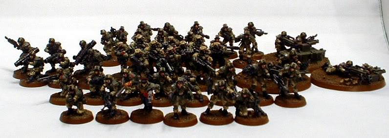 Astra Militarum, Captain Brown, Command Hq, Drop Troops, Elysian, Heavy Weapon, Imperial Guard, Storm Troopers