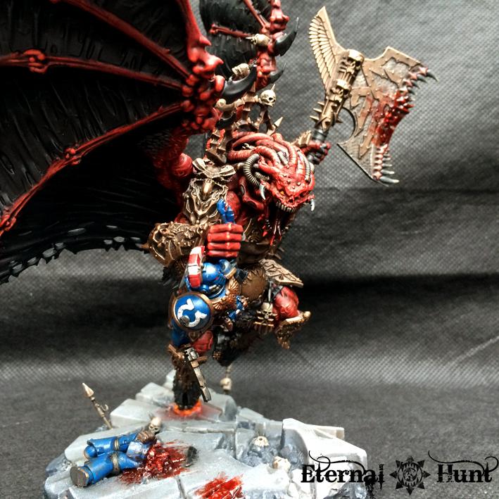 30k, Angron, Chaos, Chaos Daemons, Chaos Space Marines, Conversion, Daemon Prince, Daemon-primarch, Daemons, Horus Heresy, Khorne, Kitbash, Primarch, Warhammer 40,000, World Eaters