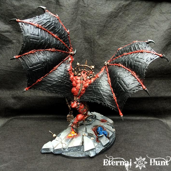 30k, Angron, Chaos, Chaos Daemons, Chaos Space Marines, Conversion, Daemon Prince, Daemon-primarch, Daemons, Horus Heresy, Khorne, Kitbash, Primarch, Warhammer 40,000, World Eaters