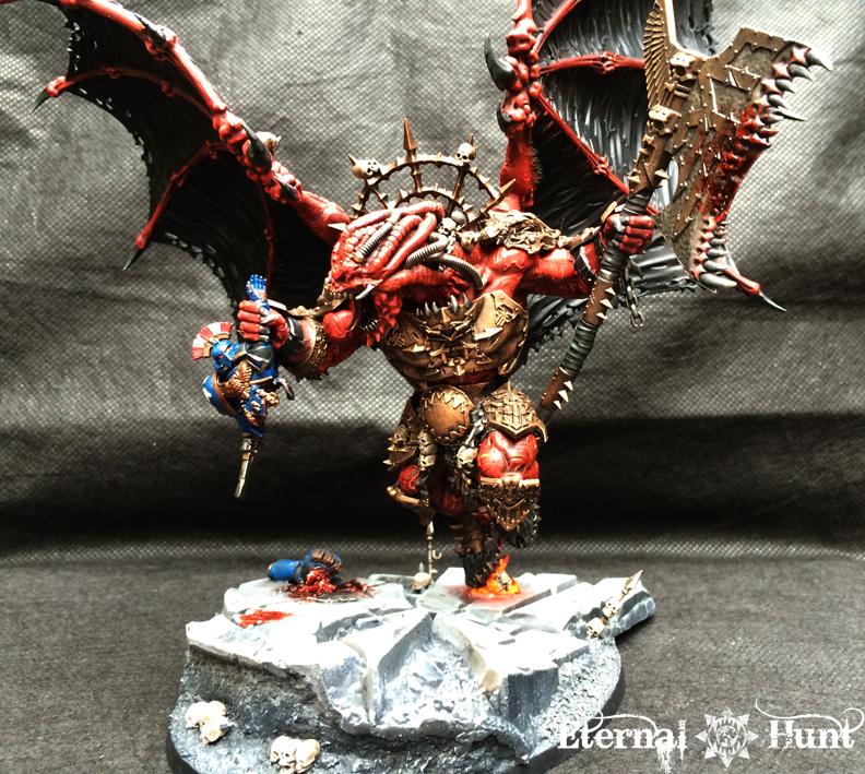 30k, Angron, Chaos, Chaos Daemons, Chaos Space Marines, Conversion, Daemon Prince, Daemon-primarch, Daemons, Horus Heresy, Khorne, Kitbash, Primarch, Warhammer 40,000, World Eaters
