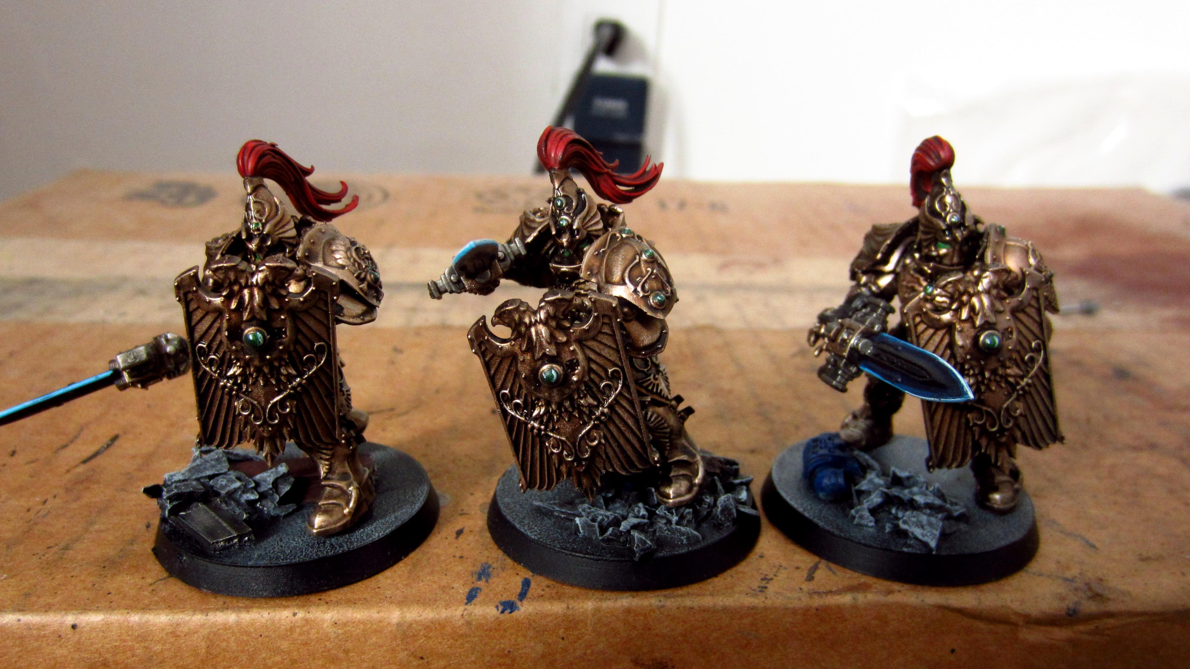 30k, Custodes, Gold, Horus Heresy, Red, Sentinel Guard, Shields, Ten Thousand