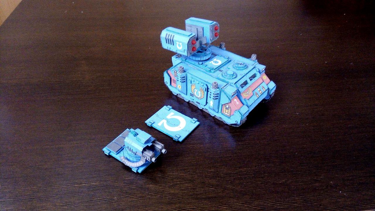 Papercraft, Rhino, Space Marines, Ultramarines, Warhammer 40,000