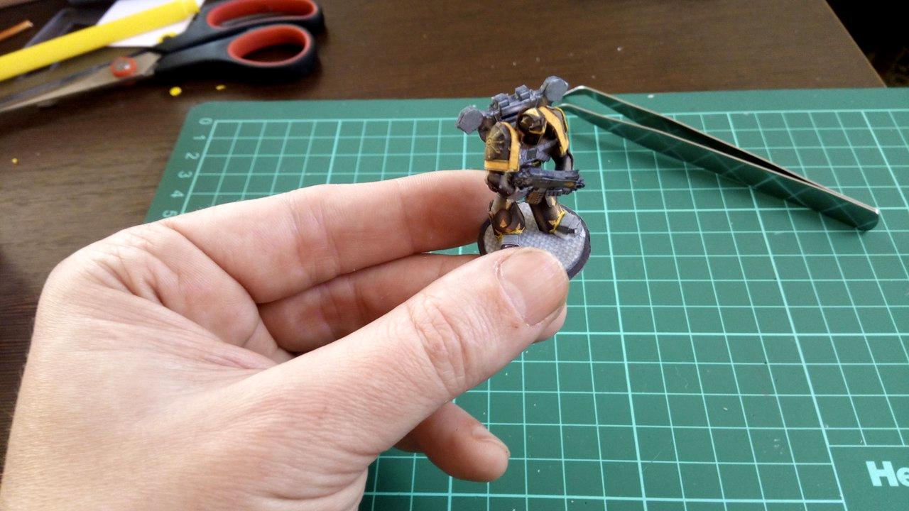 Papercraft, Finished Marine in Hand