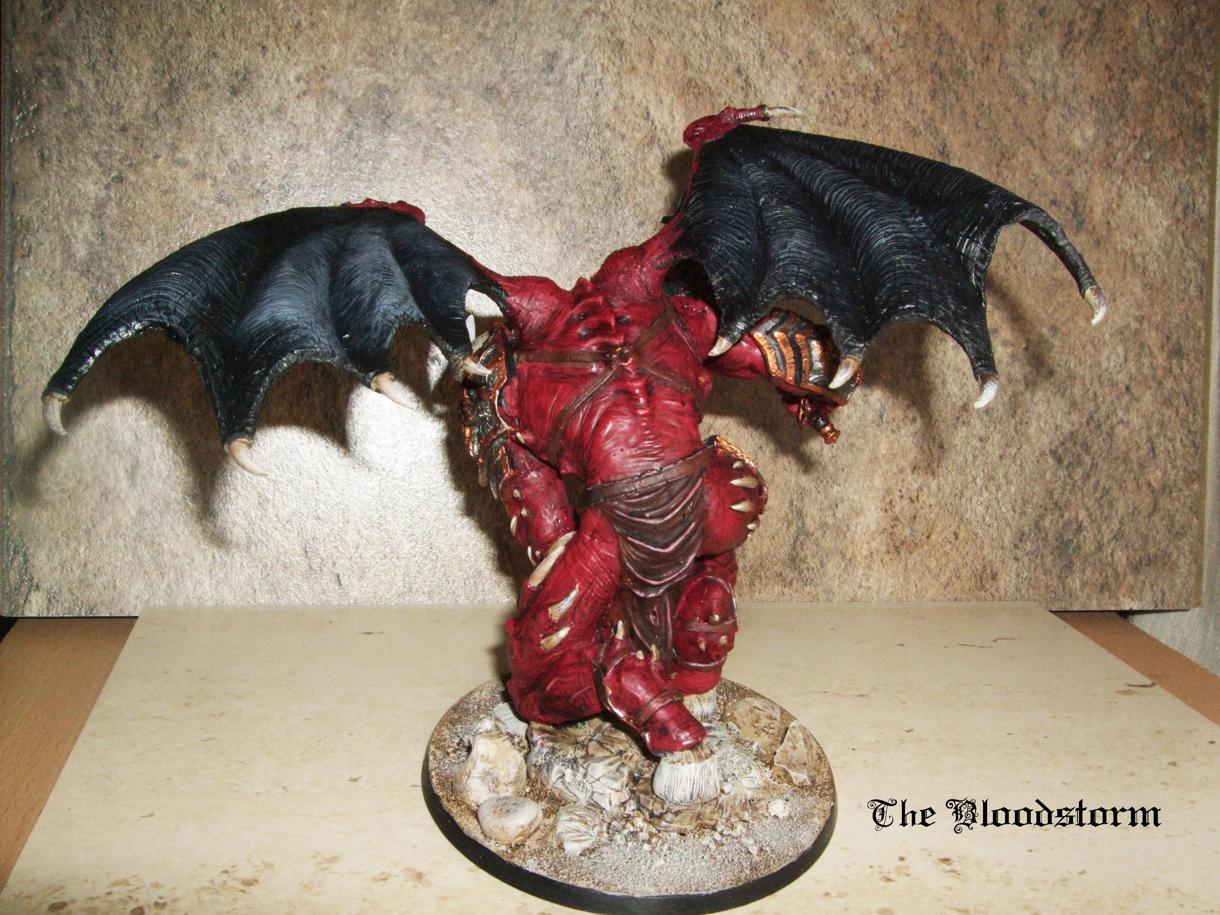 Axe, Bloodthirster, Chaos, Conversion, Daemons, Drybrush, Greater Daemon, Greater Wardaemon, Khorne Daemonkin, Sand Base, Ultraforge, Warhammer 40,000