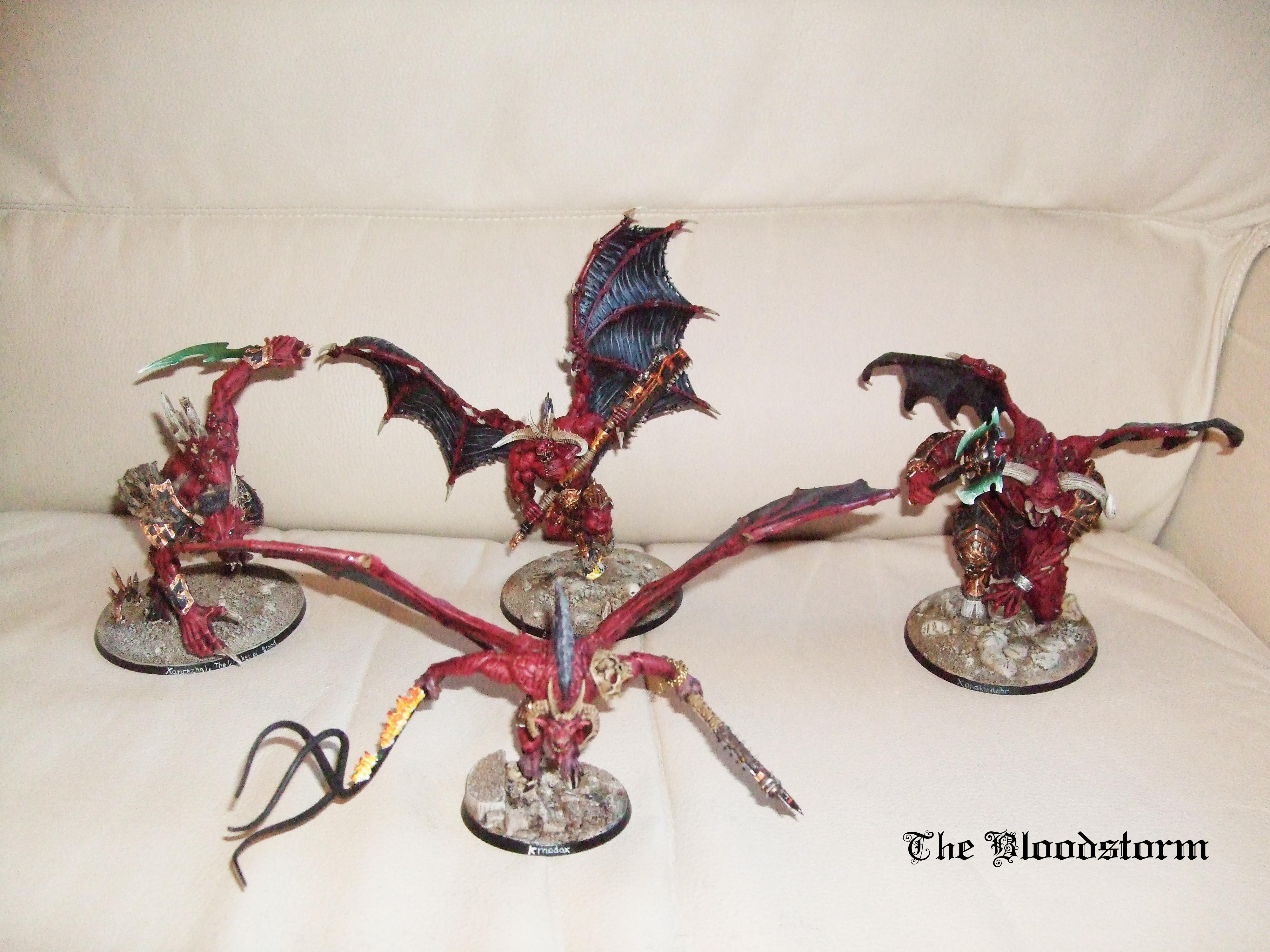 Axe, Bloodthirster, Chaos, Conversion, Daemons, Drybrush, Greater Daemon, Khorne Daemonkin, Sand Base, Warhammer 40,000