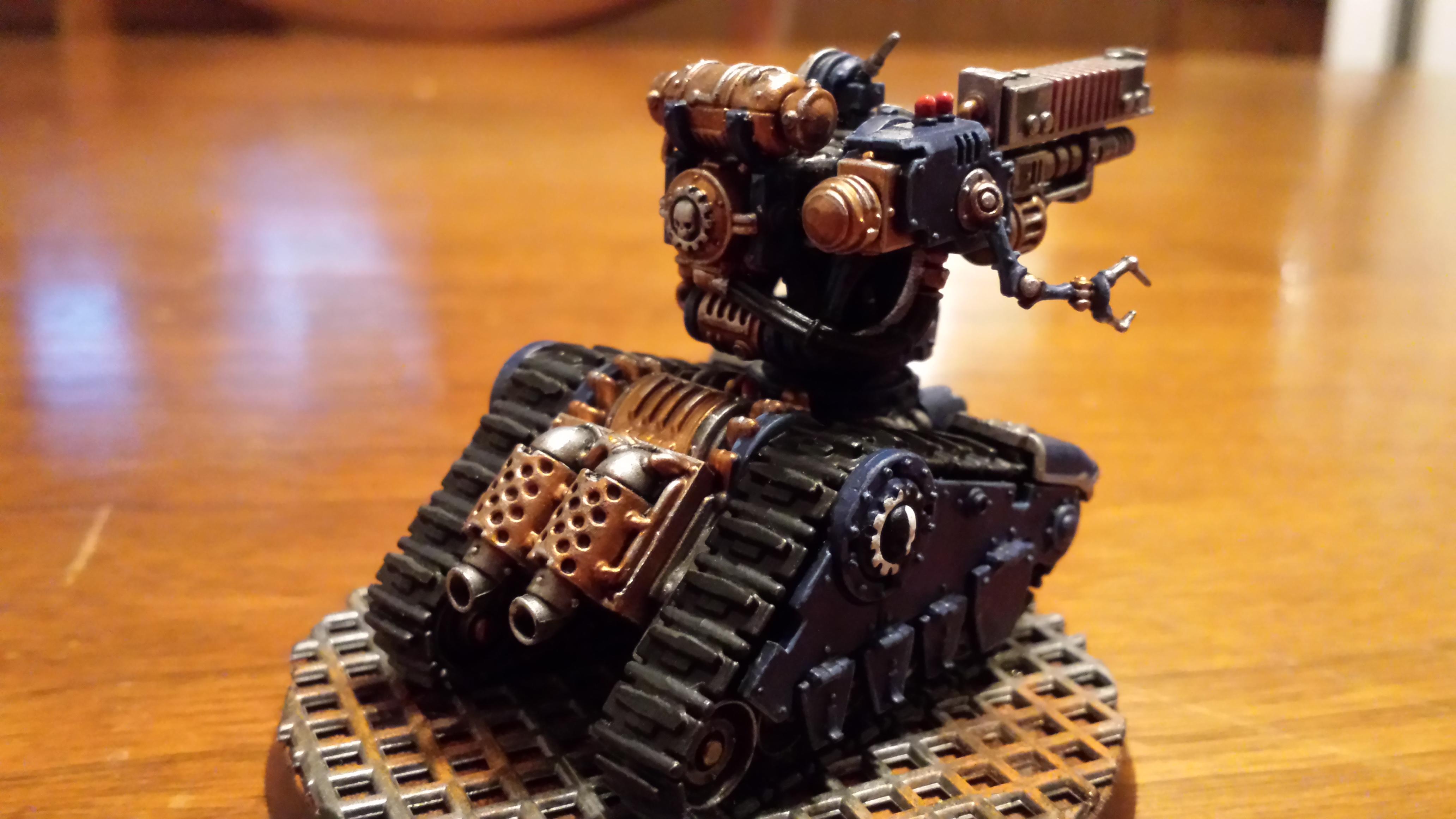 Adeptus Mechanicus, Battle, Blue, Cult Mechanicus, Heavy Arc Rifle, Hydraulic Claw, Kataphron, Kataphron Battle Servitors, Konor, Servitors