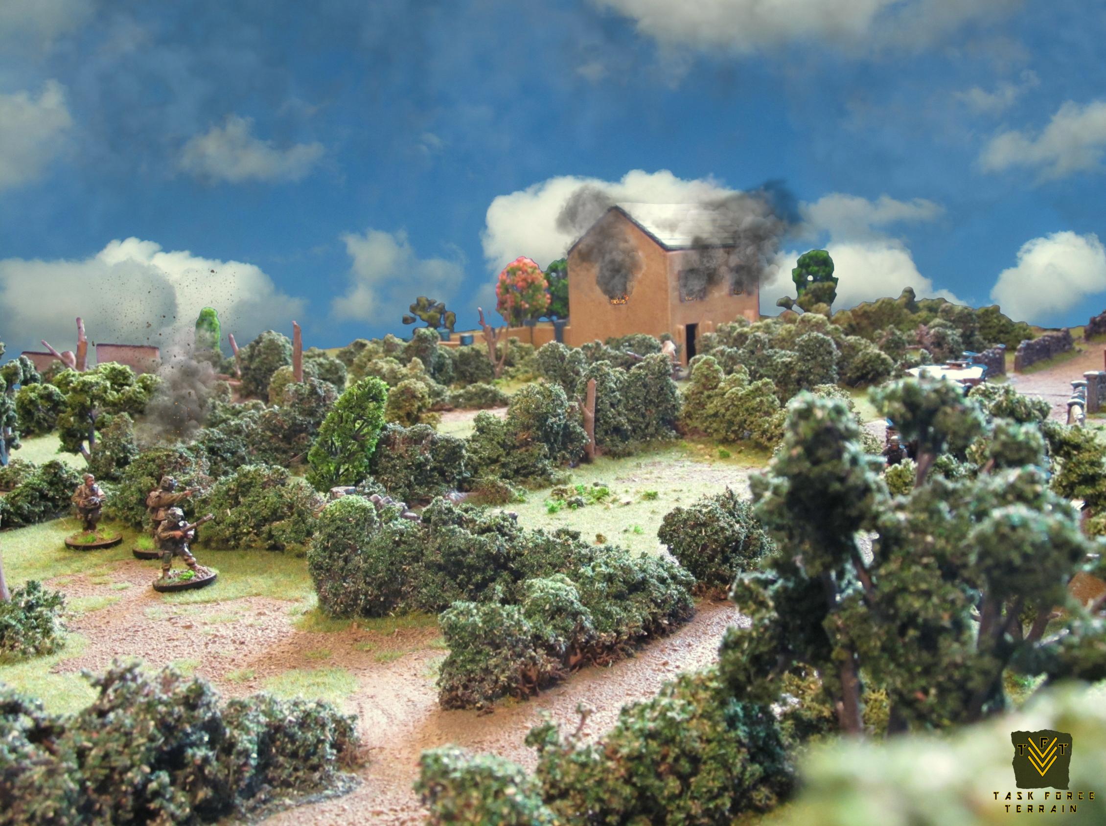 28mm Ww2, Bocage, Bolt Action Scenery, Bolt Action Table, Boltaction, Buildings, Terrain, World War 2, Ww2 Gaming Table, Ww2 Scenery, Ww2 Terrain