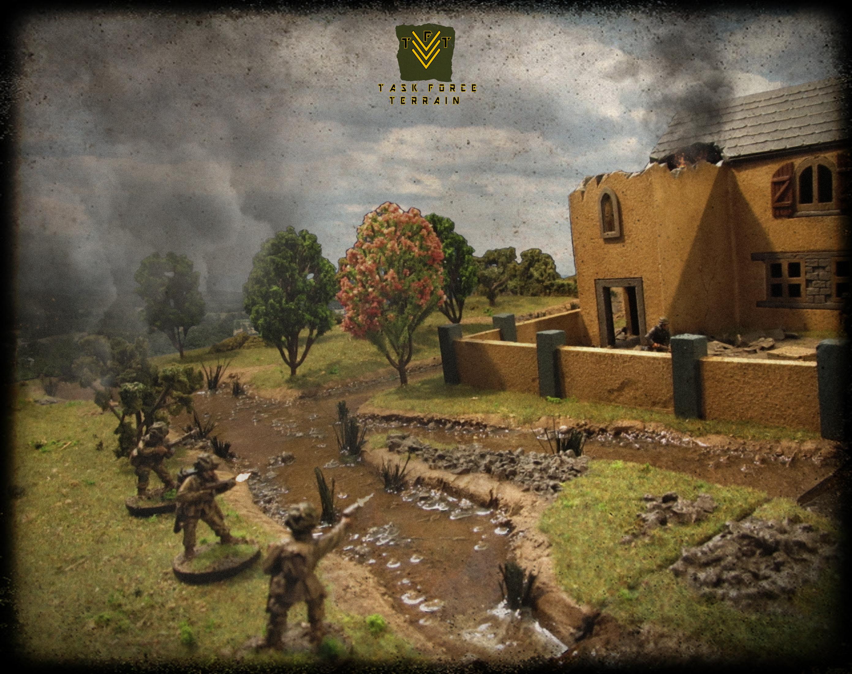 28mm Ww2, Bocage, Bolt Action Scenery, Bolt Action Table, Boltaction, Buildings, Terrain, World War 2, Ww2 Gaming Table, Ww2 Scenery, Ww2 Terrain