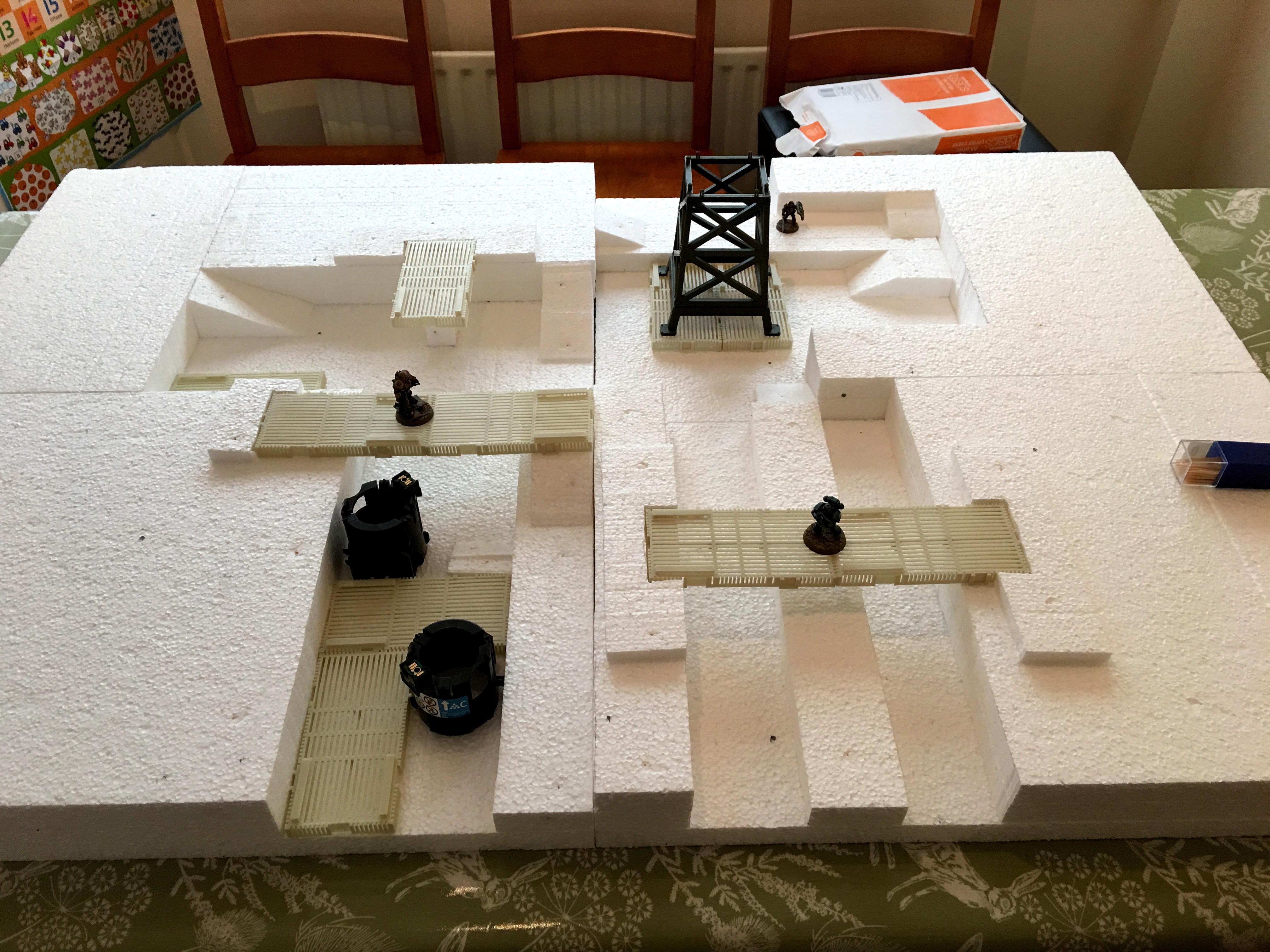 40k Terrain, Industrial Game Board, Underhive Terrain, War Games Terrain
