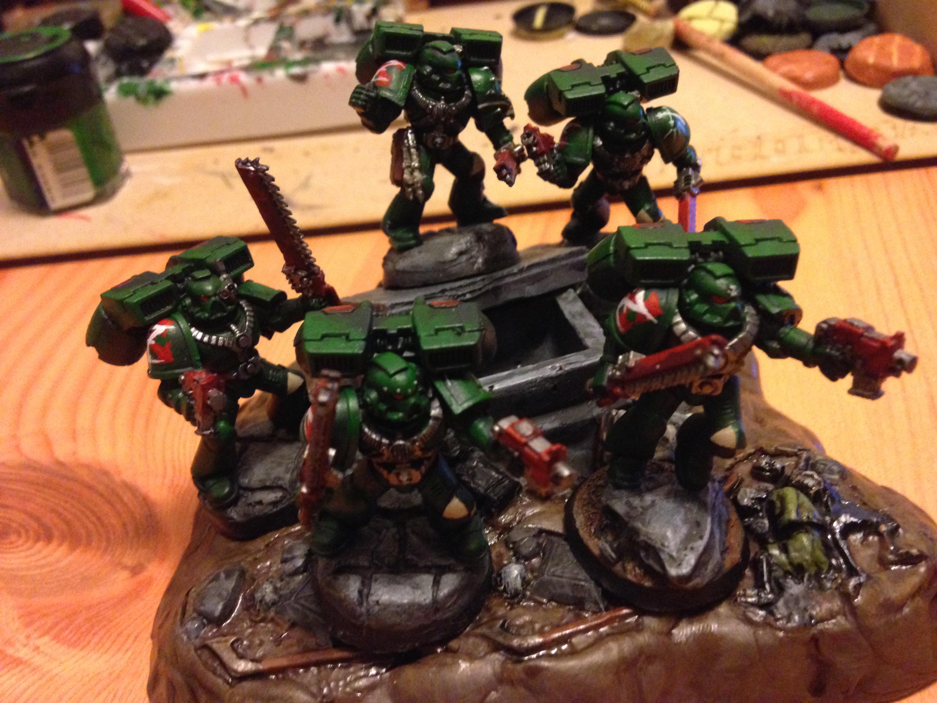 Amateur, Armor, Assault, Bolt Pistol, Chainsword, Dark Angels, Power Armour, Sci Fi, Space Marines, Warhammer 40,000