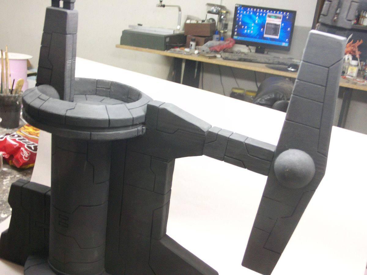 Buildings, Custom, Dawn Of War, Dreamspirit, Empire, Headquarters, Langing Pad, Tau, Terrain, Warhammer 40,000, Work In Progress