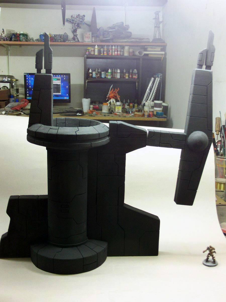 Buildings, Custom, Dawn Of War, Dreamspirit, Empire, Headquarters, Langing Pad, Tau, Terrain, Warhammer 40,000, Work In Progress