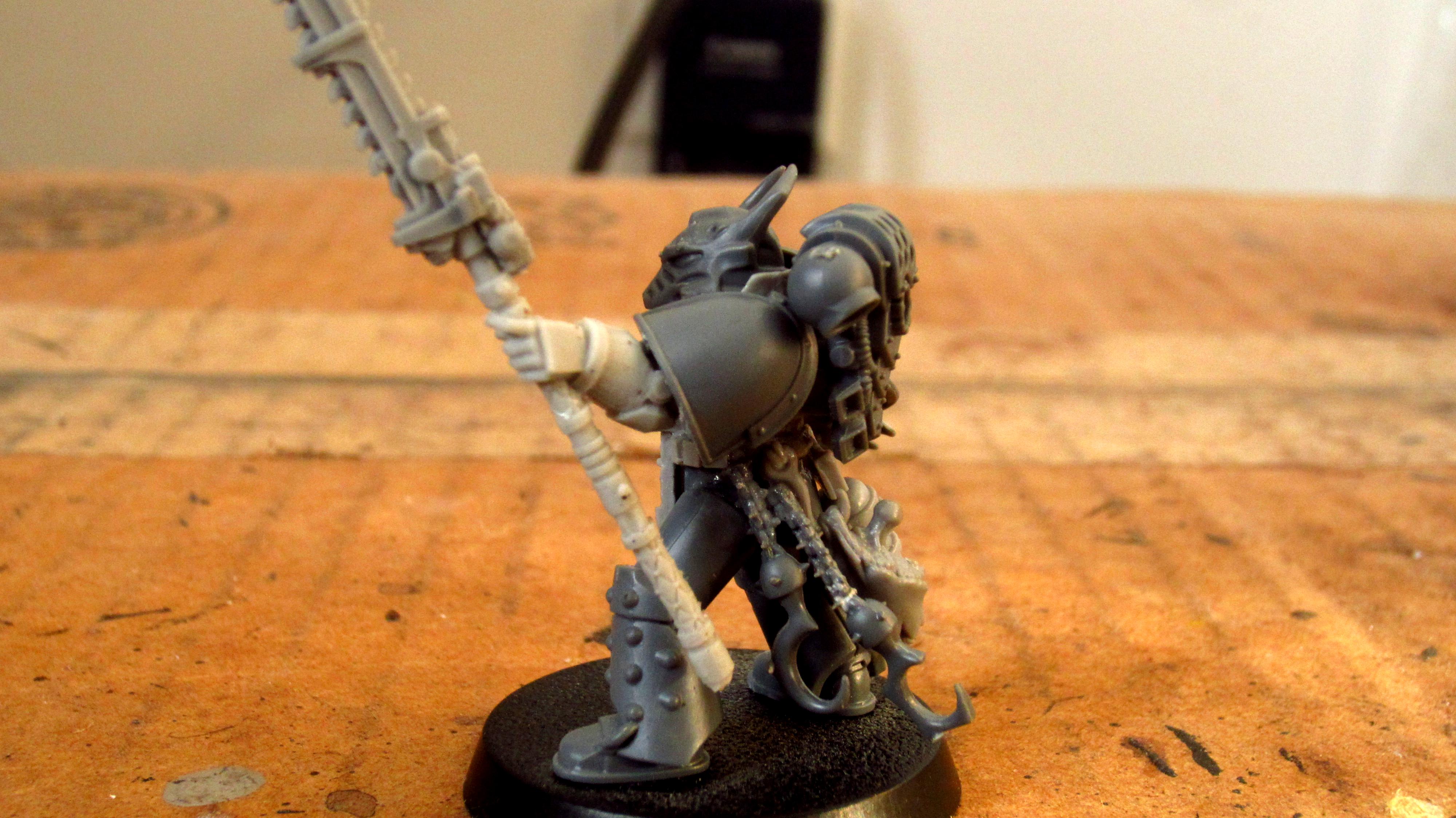 30k, Blue, Chain Glaive, Gold, Horus Heresy, Lightning, Night Lord, Skull, Volkite